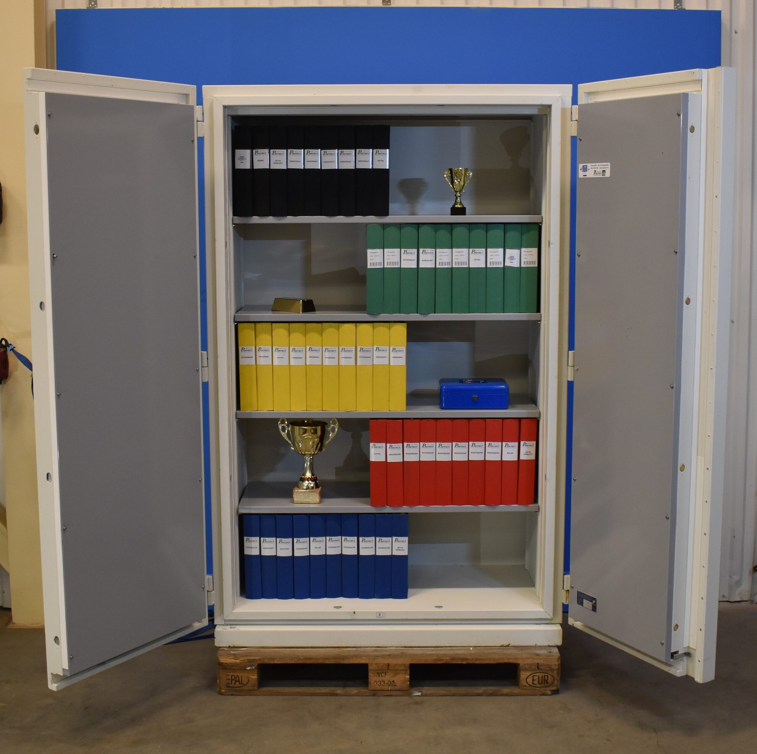 Begagnat dokumentskåp Rosengren Sargasso med öppen dörr 2